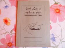 Ich lerne schreiben Schreiblehrgang Klasse 1 DDR üben Schreibheft Schulheft 1981