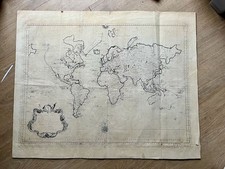 World map Weltkarte Mappemonde Bellin Kupferstich engraving gravure 1748