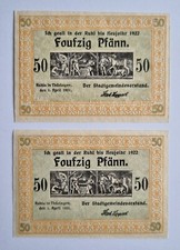 2 old banknotes, emergency