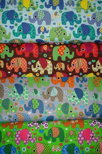 Elefant blumen bunt baumwolle - elefant,