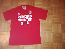 rotes Adidas T-Shirt FC Bayern München Gr 176 Rekord Meister 2015  guter Zustand