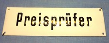 Antikes Emailschild
