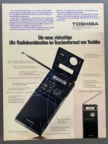 Toshiba 2000 lcd - lcd, quartzuhr