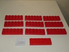 Lego Duplo 12er Noppen 2x6 Bausteine Lange Steine flach  (NR.2131) rot