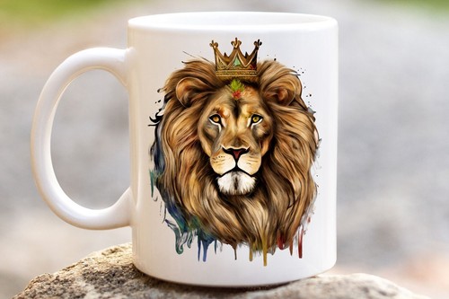 Löwen könig tasse - löwen,
