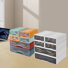 6-Schubladen Tischplatte Büro Aufbewahrungsbox Kunststoffschubladen Stapelbare 