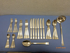 WMF  2500  Bauhaus  Kurt Mayer 90 vers.  für 6 Pers. Tafelbesteck  + 2  Vorleger