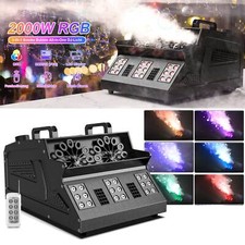 Nebel​ Seifenblasen Maschine Bubble Fog Machine 2000W LED RGB DMX Party Hochzeit