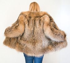 Finnraccoon Tanuki Pelzjacke Gr. 38-40 Echtpelz, kein Blaufuchs, o. Fuchsjacke