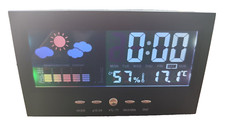 Digitale Wetterstation mit Uhr Temperatur Wecker  Feuchte min max Anzeige  F31