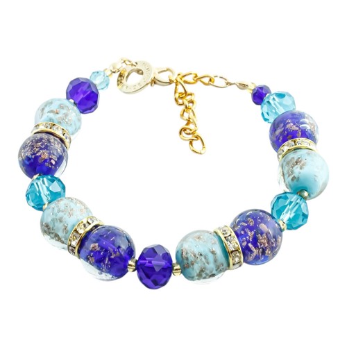 Murano glas perlenarmband - glas, hell