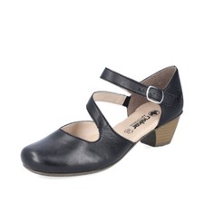 Rieker Damen Pumps Sling Slipper Ballerinas Schuhe Leder schwarz 41780