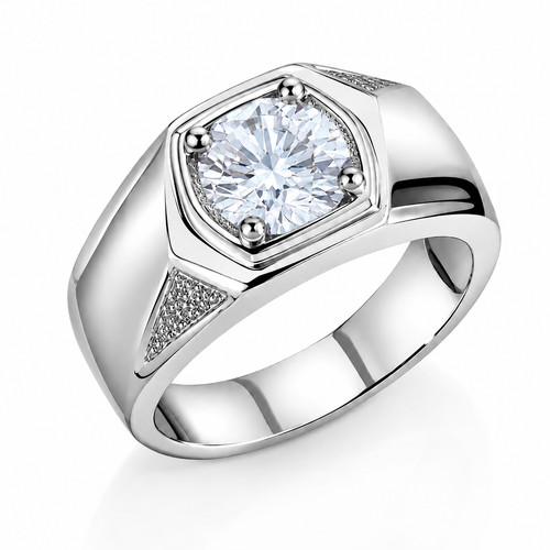 Siegelring silber zirkonia - siegelring,