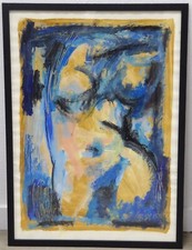 Mädchen frau blauer akt - "blauer, akt"
