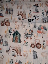 Baumwollstoff Bauernhof, Kuh