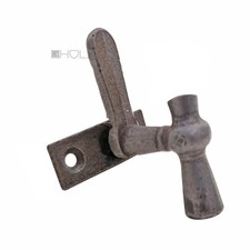 Fensterolive antik Eisen Einreiber Vorreiber alt Fenstergriff plan