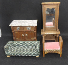 4 alte Puppenstuben Möbel