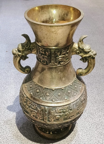 Massive messingvase chinesisch - massive,
