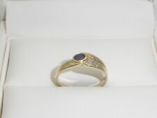 585 Gelbgold 14K Gold Ring Saphir Diamant Verlobungsring RG 56 - 17,8 mm 8544