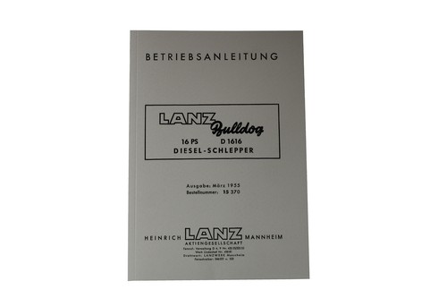 Betriebsanleitung lanz bulldog - lanz,