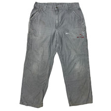 Carhartt B151 Hose Cargo Original Dungaree Fit Carpenter Grau Herren W36 L30
