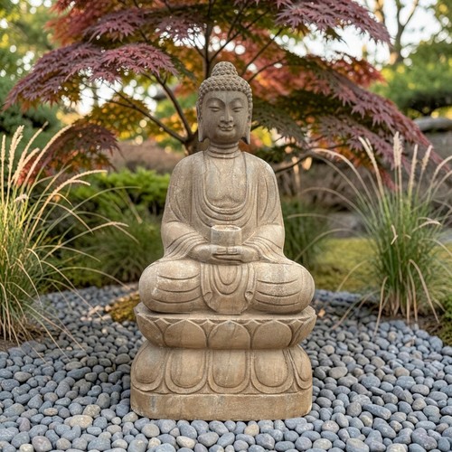 Garten buddha skulptur 61cm - garten,