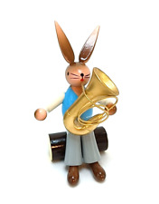 ESCO Erzgebirge Ostern - Hase mit Kaiserbaß groß Osterhase -Rarität- NEU & OVP