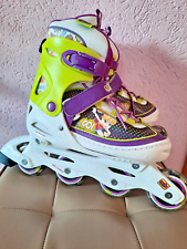 POLLY POCKET Inliner Skates verstellbar 38-41 - gebraucht mit Protektoren