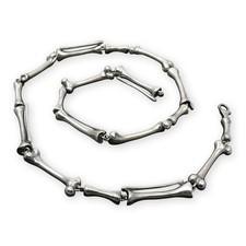 Silber kette knochen skelett - kette,