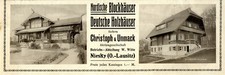 Nordische Blockhäuser Christoph & Unmack A.G. Niesky O-Lausitz Werbung von 1913