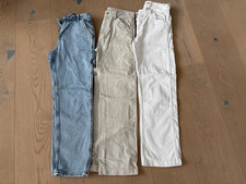ZARA Jeans Männer 3x Worker Style weiß, beige, blau ZARA ,Jeansgröße 28 Männer