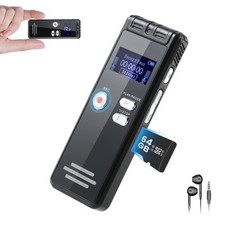 Digital Diktiergerät Tragbar Aufnahmegerät MP3 Audio Sound Voice Recorder 64 GB
