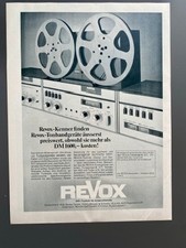 Revox Tonbandgerät Tape A77 HiFi Technik 1970 Vintage Ad Werbung Reklame V04