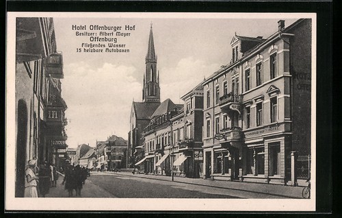 Ansichtskarte offenburg hotel - ansichtskarte, offenburg,