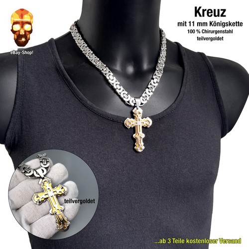 Kreuz anhänger groß mit 11 - anhänger,