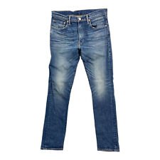 Levis 512 Jeans Hose W32 L34 Blau Stretch Schrittlänge 78 cm Dunkle Waschung