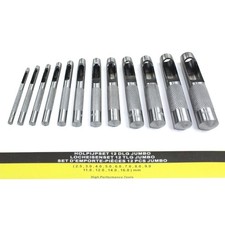 Locheisen Set 12-tlg 2,5-16mm Lochstanzer Satz Lochmeißel Lochpfeifen Stanzeisen