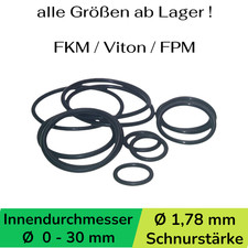 O-Ring Viton VI FKM FPM ID Ø 0-30 x Schnurstärke 1,78 mm Rundring 0 O Ring OR 👍