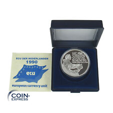 *** 25 Ecu Gedenkmünze Niederlande 1990 Gert Groote vor Euro Holland Silber ***