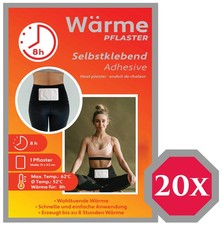 20 Wärmepflaster 8h Wärmekissen 9,5 x 13cm Wärmepad Rücken Pflaster