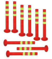 9 Poller Absperrpfosten Kunststoff Warnpfosten Leitpfosten Leitzylinder flexibel