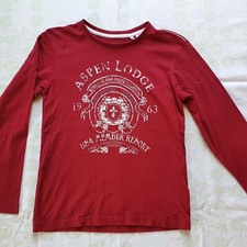 Camp David Jungen Longsleeve rot mit Aufdruck Größe 134/140