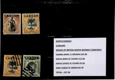 British North Borneo Company Labuan Briefmarken 23622
