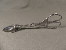 vintage Gebäckzange - florales Muster - 90er Silberauflage Nr.13