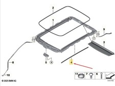 Mini Cooper J01 Panorama Schiebedach Seal 54105A73779 Neue Echtheit