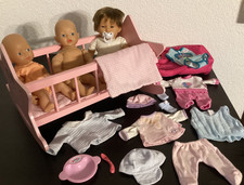 Konvolut u.a. Zapf Baby Born 3 Puppen Softtouch Wiege Babybett Tragetasche Boy !