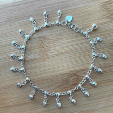 14K Weißgold über Herz