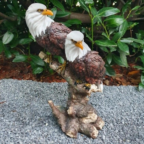 Gartenfigur zwei adler figuren - gartenfigur,
