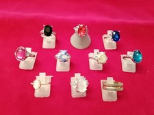 Ring, Stein, golden, silbern