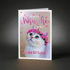 Katze Geburtstagskarte